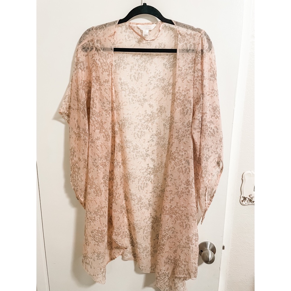LC Lauren Conrad brand, new without tags, sheer floral kimono coverup
